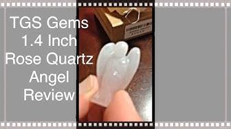 'Video thumbnail for TGS Gems 1.4 inch Rose Quartz Angel Review'