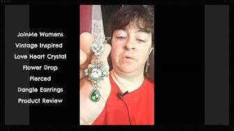 'Video thumbnail for JoinMe Flower Drop Pierced Dangle Earrings Product Review'