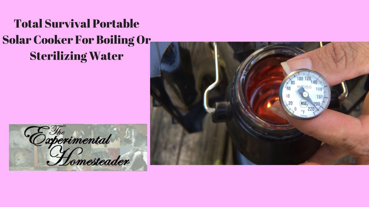 'Video thumbnail for Total Survival Portable Solar Cooker For Boiling Or Sterilizing Water'