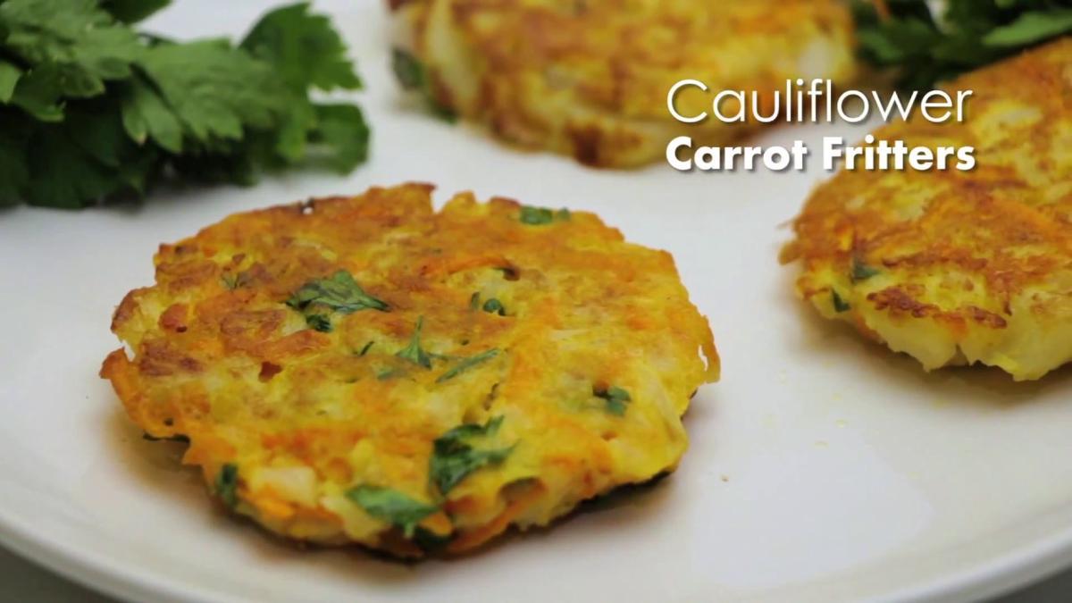 'Video thumbnail for How To Make Cauliflower Carrot Fritters'