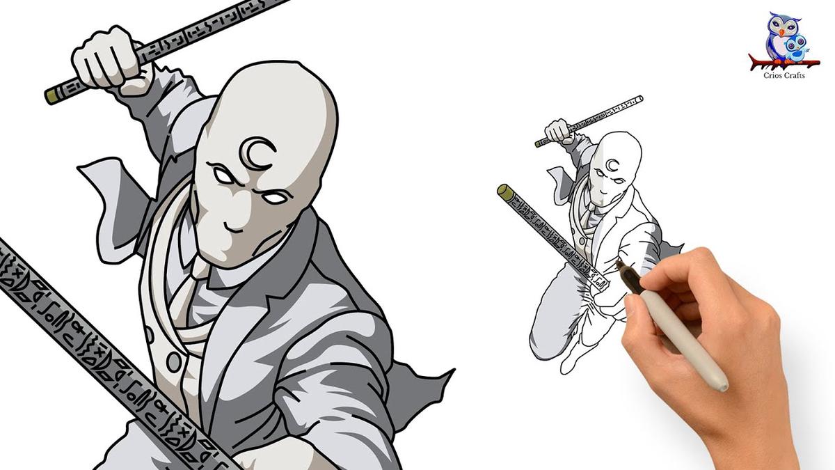 'Video thumbnail for How To Draw Mr. Knight - Moon Knight Tutorial'