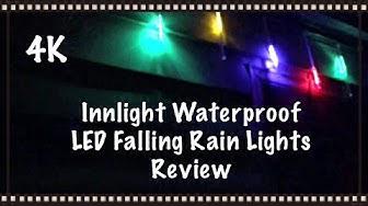 'Video thumbnail for Innlight Waterproof LED Falling Rain Lights Review 4K'