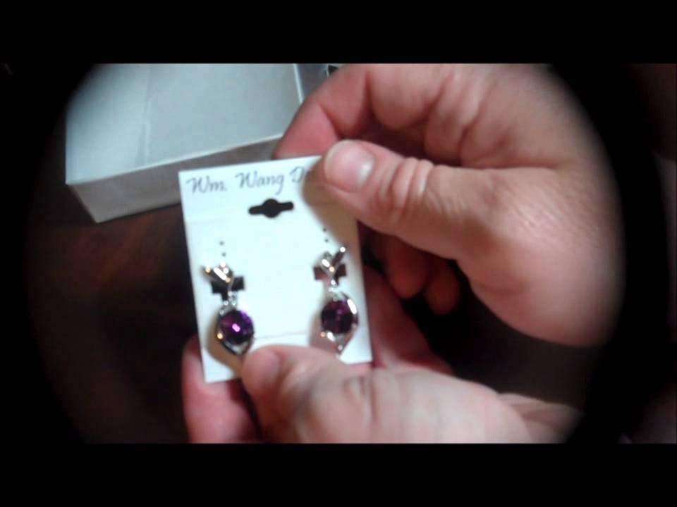 'Video thumbnail for Dangle Earrings with Swarovski Crystal Set in Platinum from William Wang Designs.'