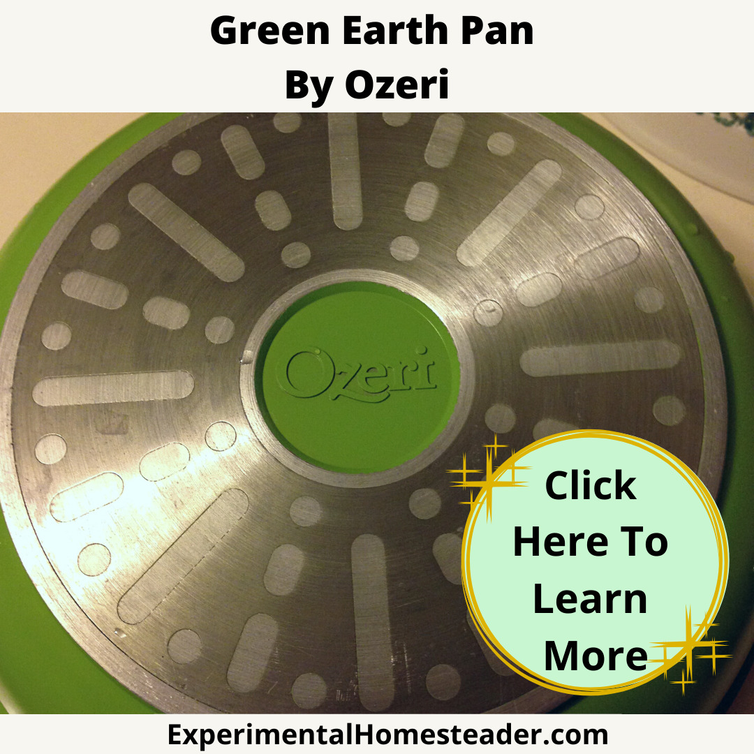 The bottom of the Green Earth Pan by Ozeri.