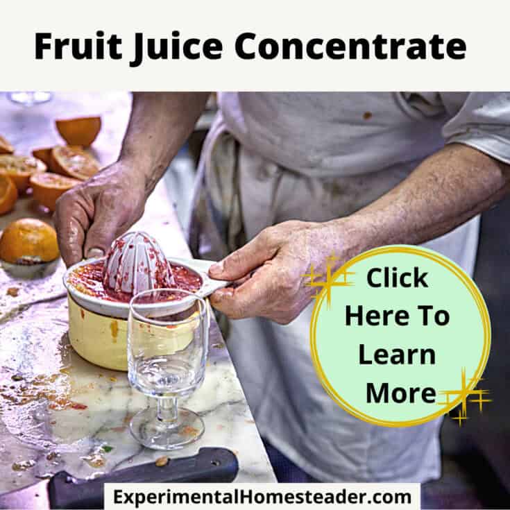 Fruit Juice Concentrate Experimental Homesteader