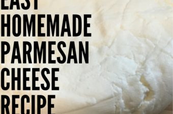 Molded and cured homemade parmesan cheese.