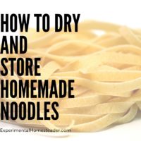 How To Dry And Store Homemade Noodles