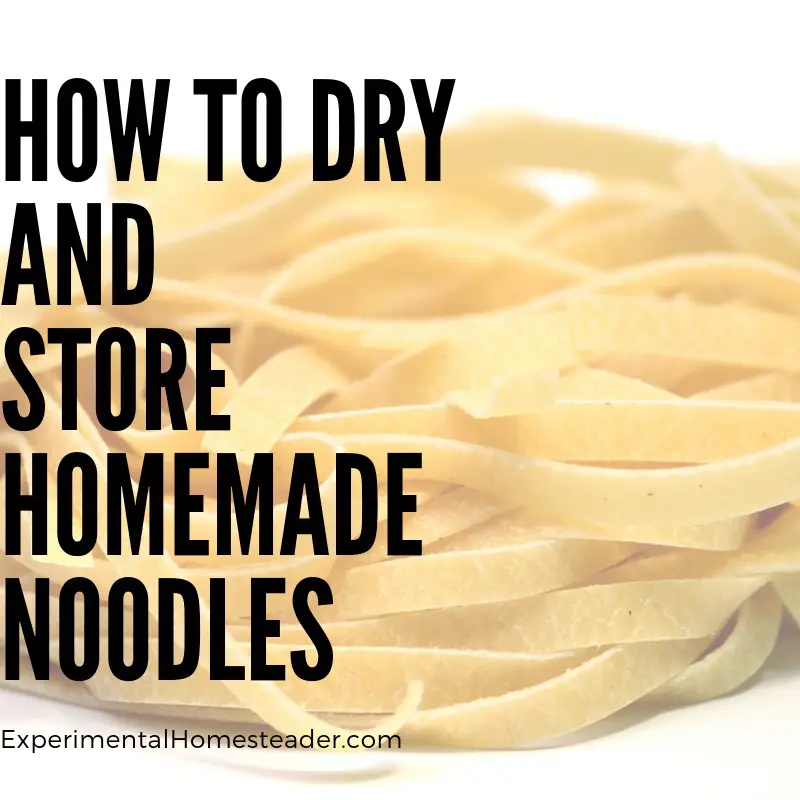 How To Dry And Store Homemade Noodles Experimental Homesteader