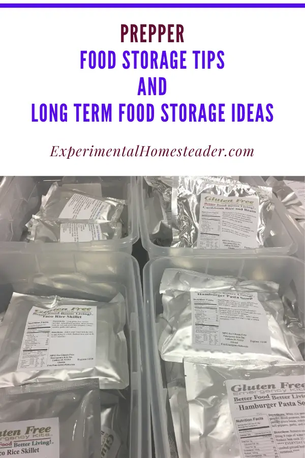 Food in mylar bags.