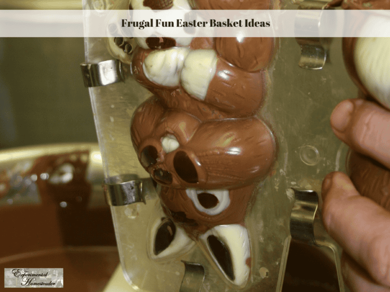 Easter basket chocolate treats on homemade mold for fun spring holiday desserts.