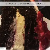 Chocolate Raspberry Cake With Cheesecake In The Center