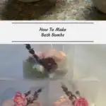 The top photo show bath bombs shaped like cupcakes. The bottom photo shows the bath bomb packaged.