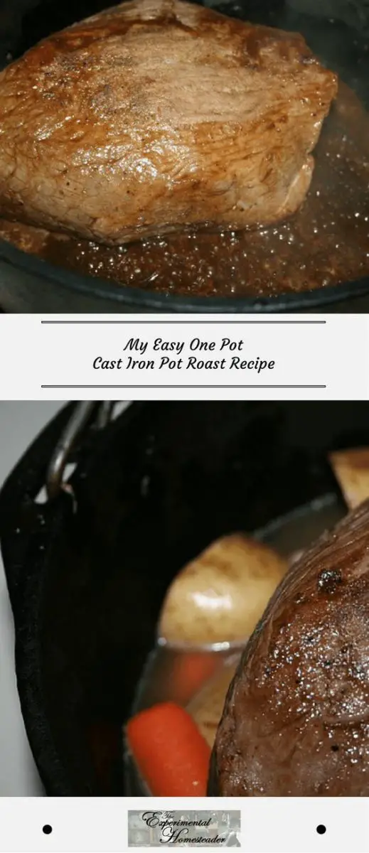 Easy One Pot Cast Iron Pot Roast Recipe Experimental Homesteader 