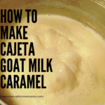 Goat milk boiling to make this easy cajeta goat milk caramel recipe.
