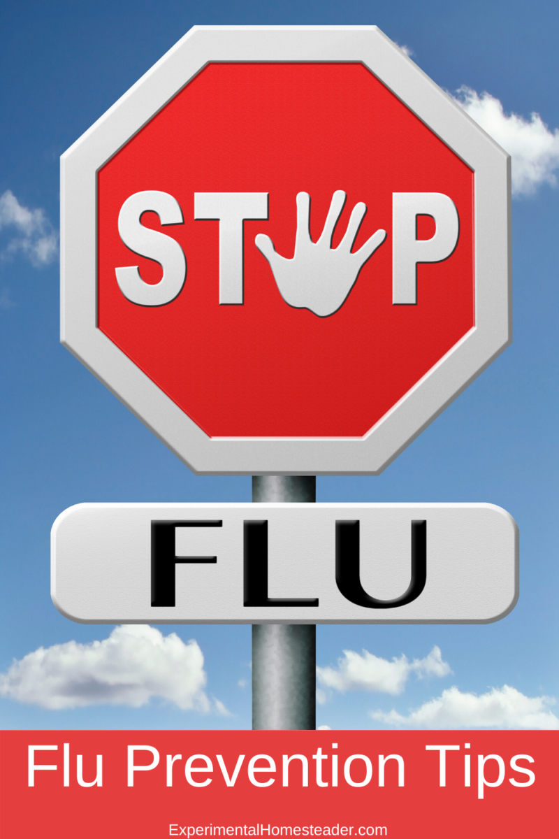 A stop sign that says Stop Flu.