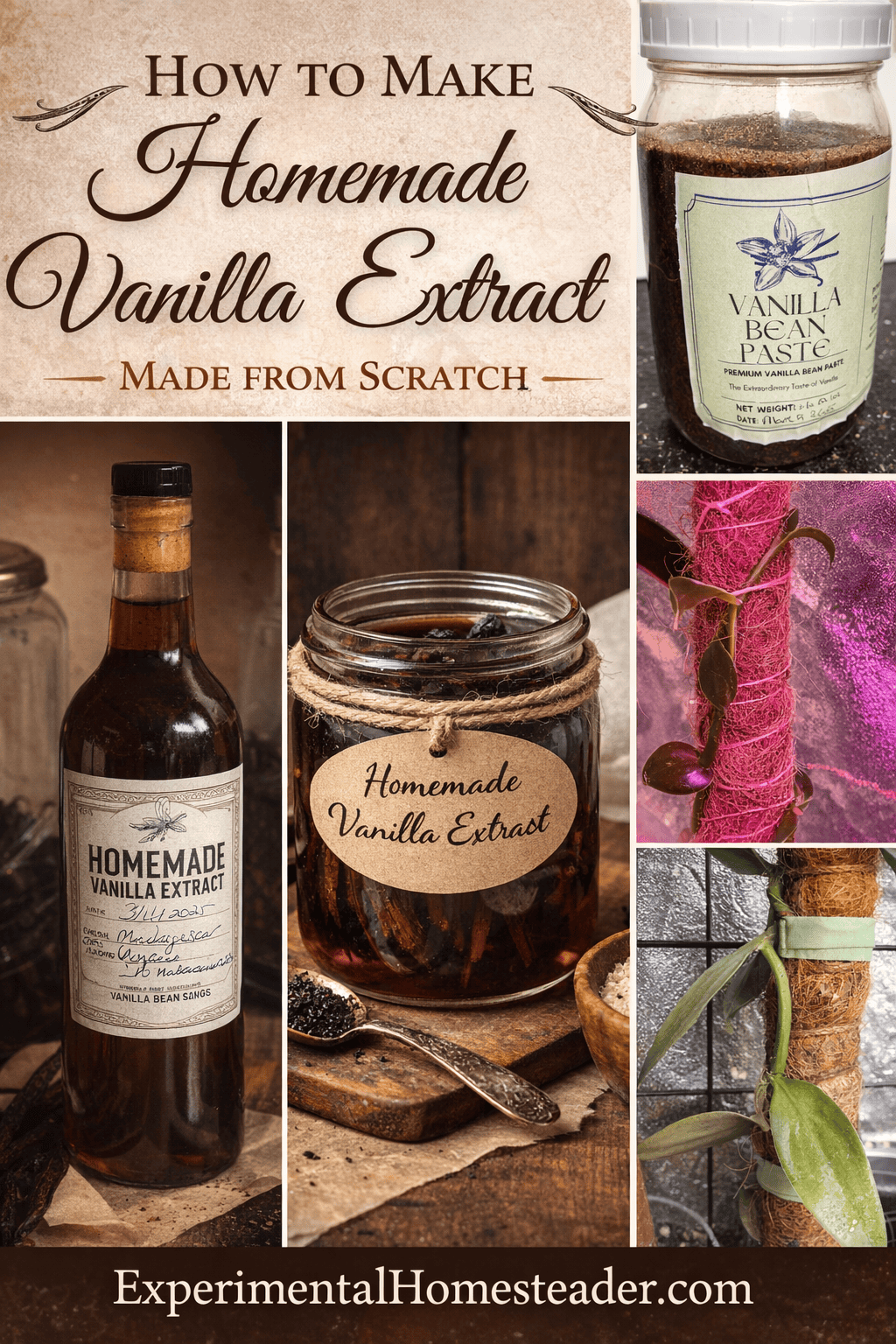 How to make homemade vanilla extract from scratch using vanilla beans and alcohol