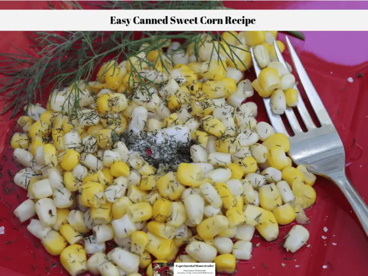 Easy Canned Sweet Corn Recipe Experimental Homesteader