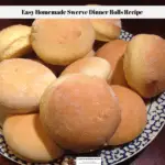 Homemade Swerve Dinner Rolls on a plate ready to eat.