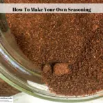 Ground seasoning mix in a canning jar.