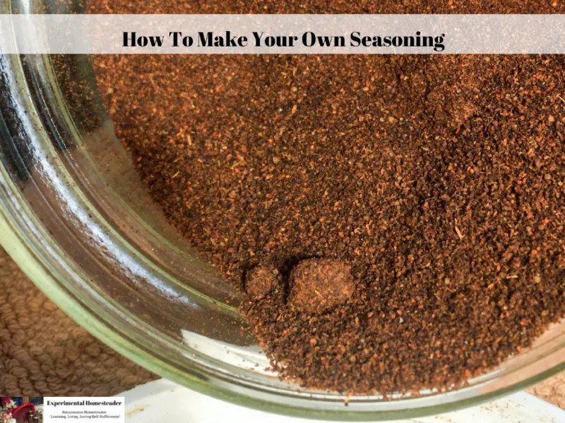 Ground seasoning mix in a canning jar.