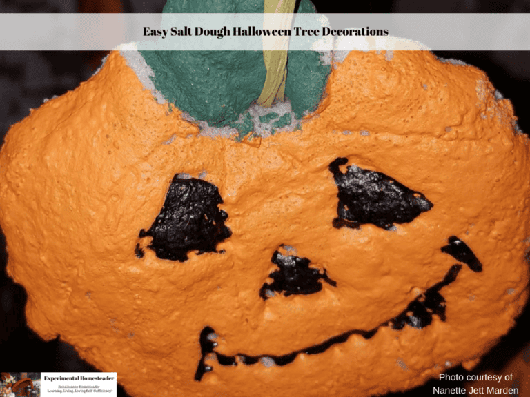 Salt dough Halloween pumpkin decoration, easy DIY fall craft for kids and home decor.
