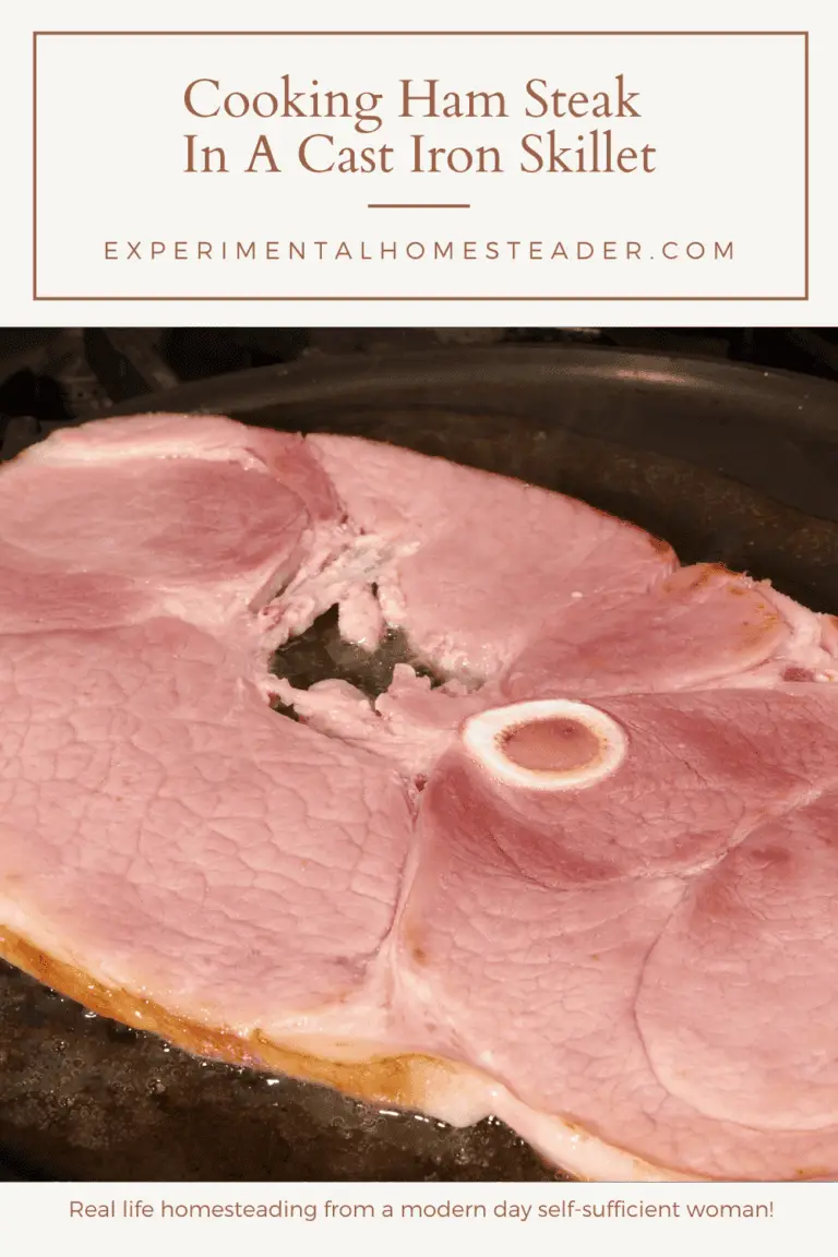 Cooking Ham Steak In A Cast Iron Skillet Experimental Homesteader