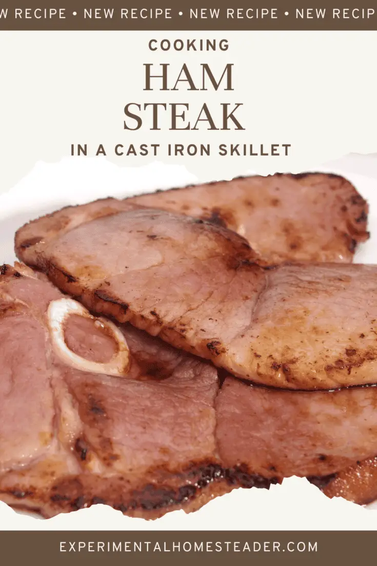 Cooking Ham Steak In A Cast Iron Skillet Experimental Homesteader