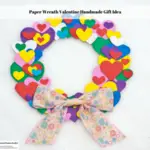 A completed paper wreath for Valentines Day!