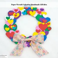 A completed paper wreath for Valentines Day!