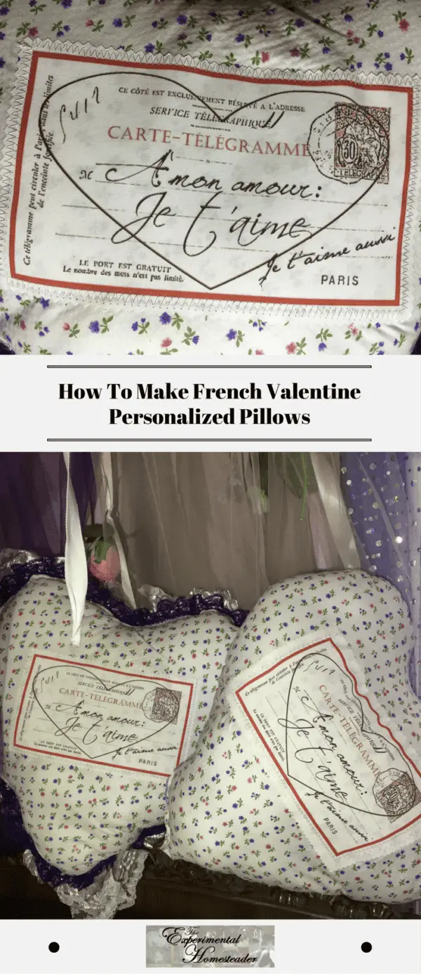 How To Make French Valentine Personalized Pillows Experimental