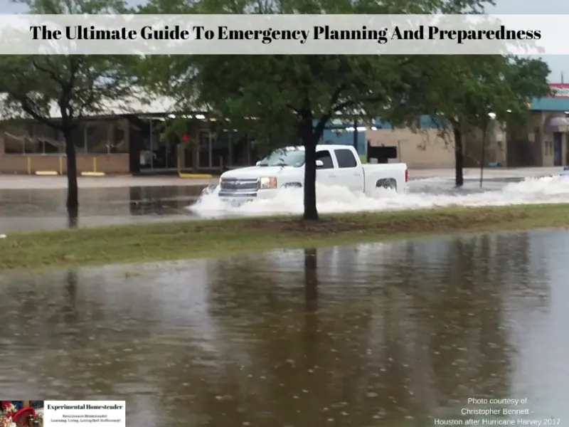 A flood and a hurricane are just two reasons everyone needs to work on their emergency planning and preparedness.