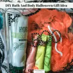 An acrylic Craft Block filled with bath and body products.
