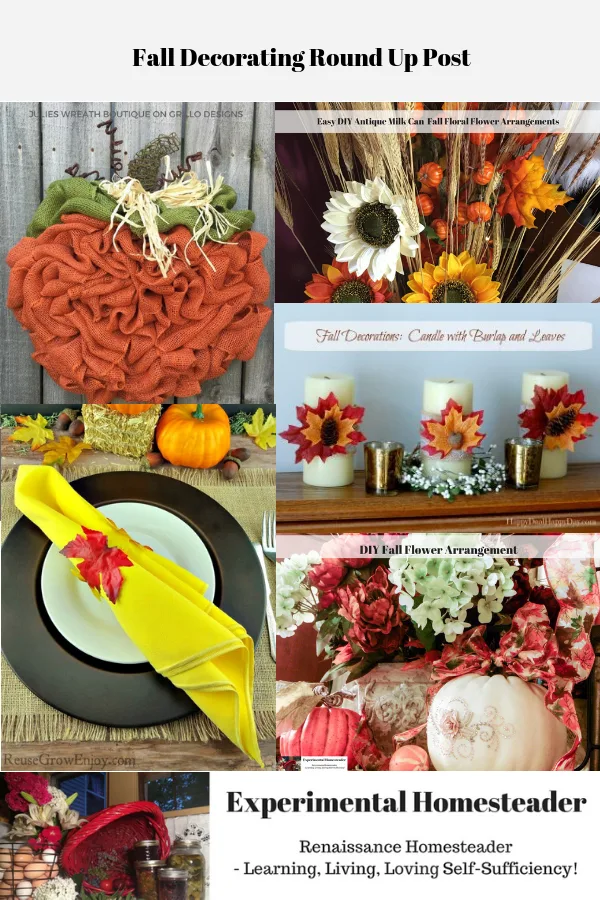 Various handmade fall decoration ideas.