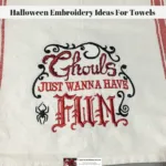 Stitched out Halloween embroidery ideas for towels from Urban Threads.