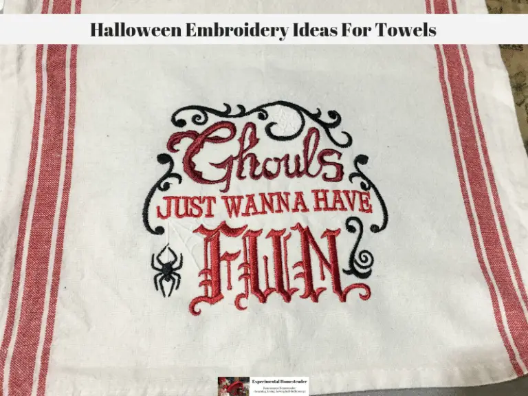 Stitched out Halloween embroidery ideas for towels from Urban Threads.