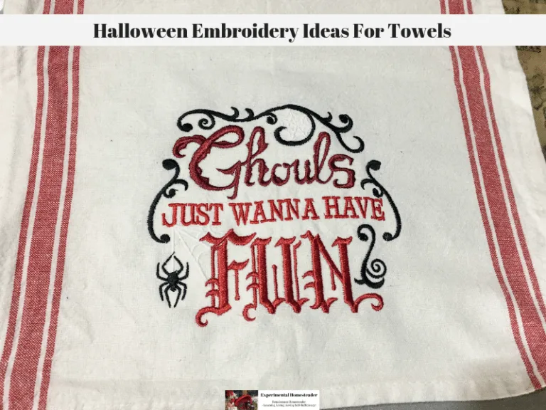 Stitched out Halloween embroidery ideas for towels from Urban Threads.
