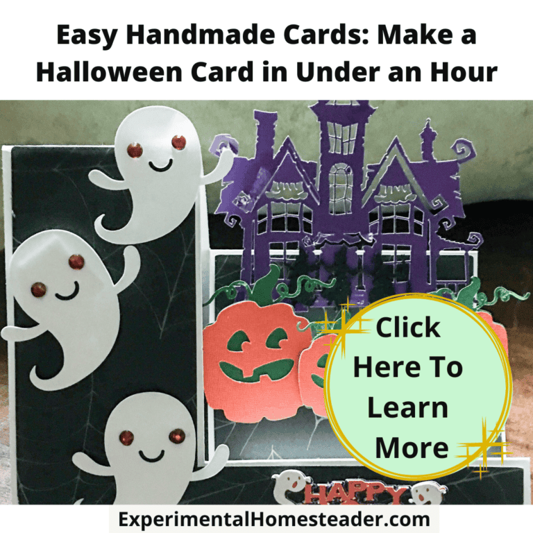 Ghost Halloween craft with paper cutouts and haunted house decor for kids.