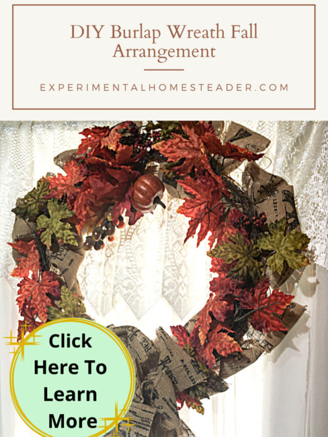 DIY Burlap Fall Wreath Arrangement Story