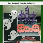 A completed easy handmade card for Halloween.