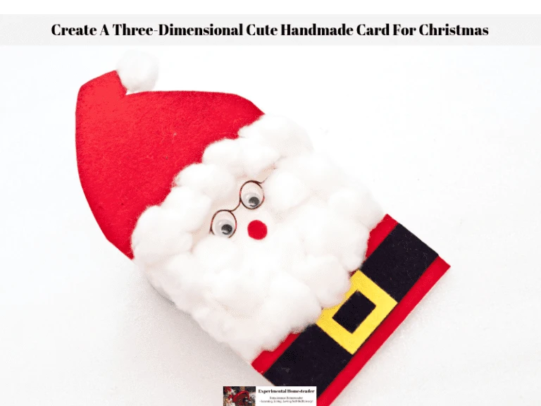 A cute handmade card for Christmas made to look like a three-dimensional Santa Claus.