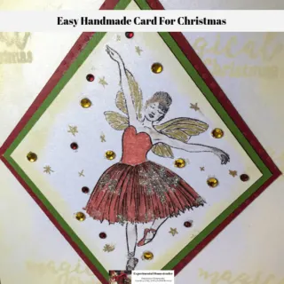 The finished easy handmade card for Christmas.