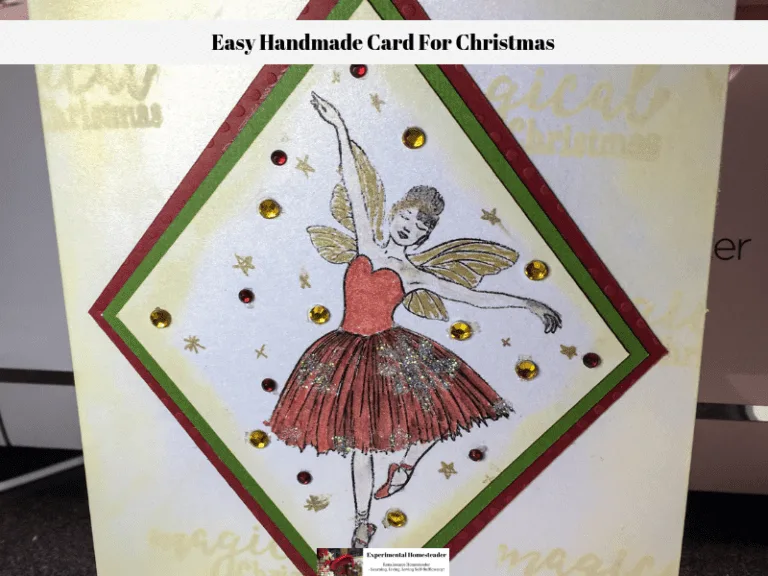 The finished easy handmade card for Christmas.