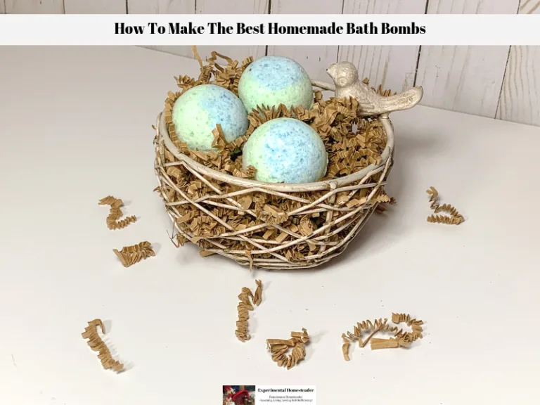 Three homemade birds eggs bath bombs in a birds nest.