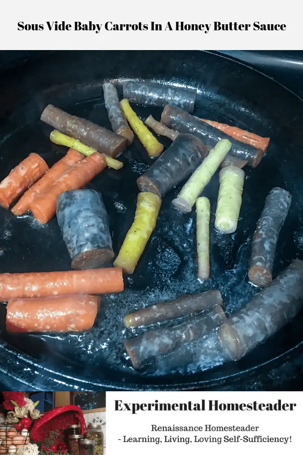 The Sous Vide Baby Carrots being browned on a cast iron griddle.