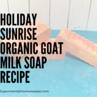 Holiday Sunrise Organic Goat Milk Soap Recipe