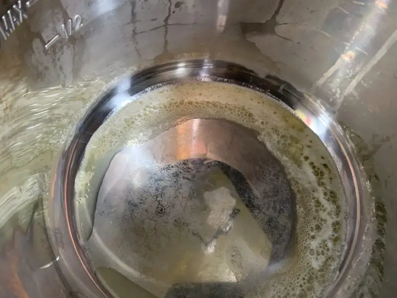 Butter melting in the bottom of the Instant Pot.