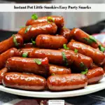 The little smokies easy party snacks on a plate ready to be served.