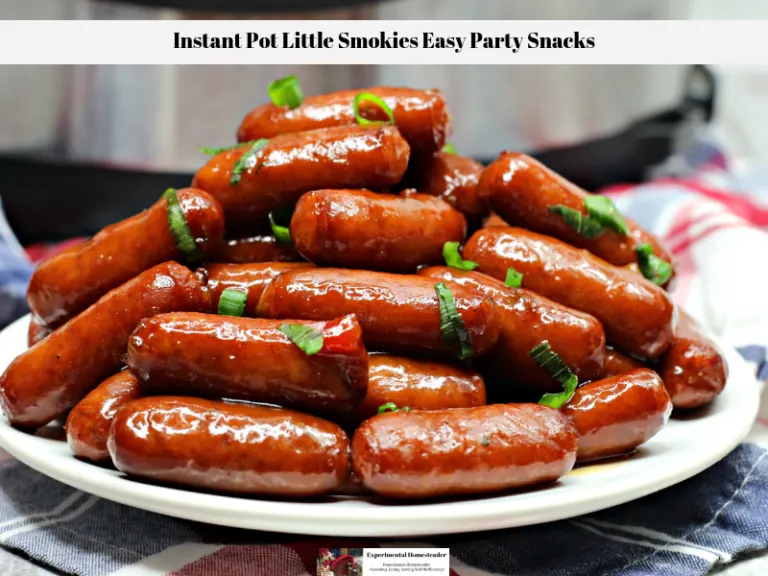 The little smokies easy party snacks on a plate ready to be served.