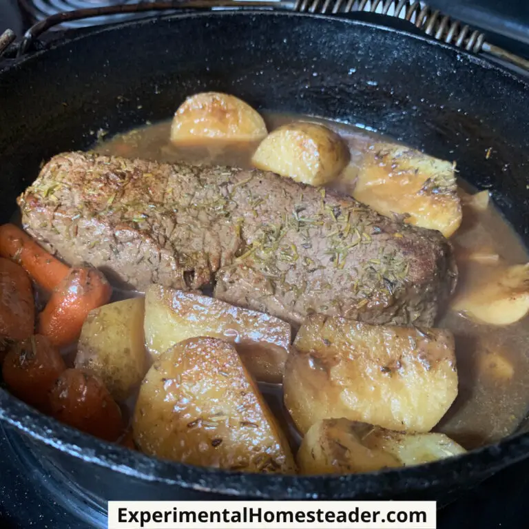 Easy Cast Iron Dutch Oven London Broil Recipe Experimental Homesteader