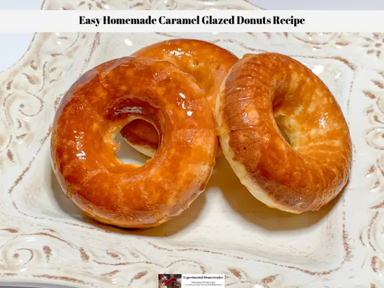 The caramel glazed donuts recipe baked and ready to eat.